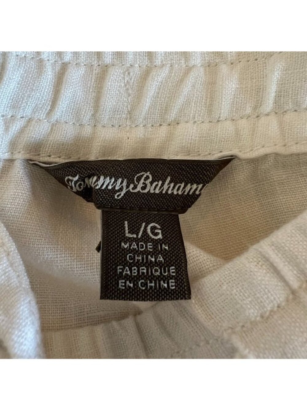Tommy Bahama Two Palms Linen Pants Women Sz L Drawstring Pull-On White Comfort - Picture 4 of 15